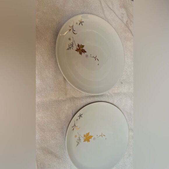 ROYAL JACKSON White Gold Set 2 Saucers Small Bites Fruit Elegant Design 8 1/4 In - Picture 11 of 14